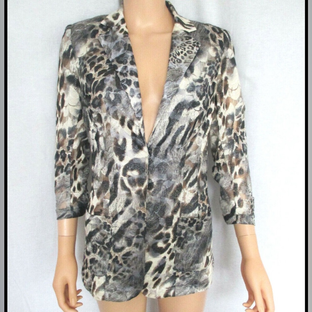 Alberto Makali Leopard Blazer size small